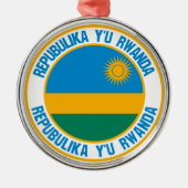 Rwanda Round Emblem Metalen Ornament (Voorkant)