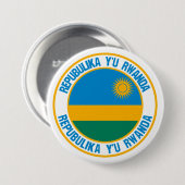 Rwanda Round Emblem Ronde Button 7,6 Cm (Voorkant /achterkant)