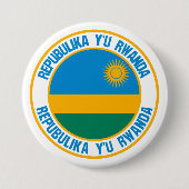 Rwanda Round Emblem Ronde Button 7,6 Cm (Voorkant)