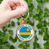 Rwanda Round Emblem Sleutelhanger (Hand)
