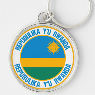 Rwanda Round Emblem Sleutelhanger