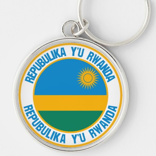 Rwanda Round Emblem Sleutelhanger (Voorkant)