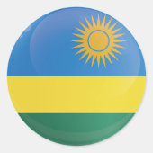 Rwanda Round-pictogramvlag Ronde Sticker (Voorkant)