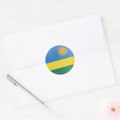 Rwanda Round-pictogramvlag Ronde Sticker (Envelop)