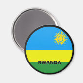 Rwanda Roundel kwaliteitsvlag Magneet (Voorkant / Achterkant)