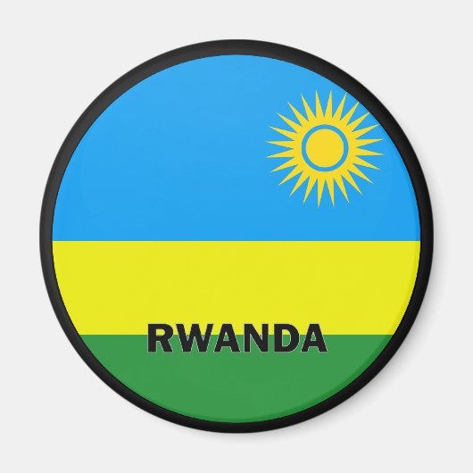 Rwanda Roundel kwaliteitsvlag Magneet (Voorkant)