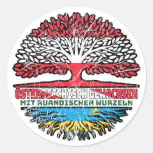 Rwanda Rwanda Österreichisch Baum Ronde Sticker