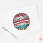 Rwanda Rwanda Österreichisch Baum Ronde Sticker (Envelop)