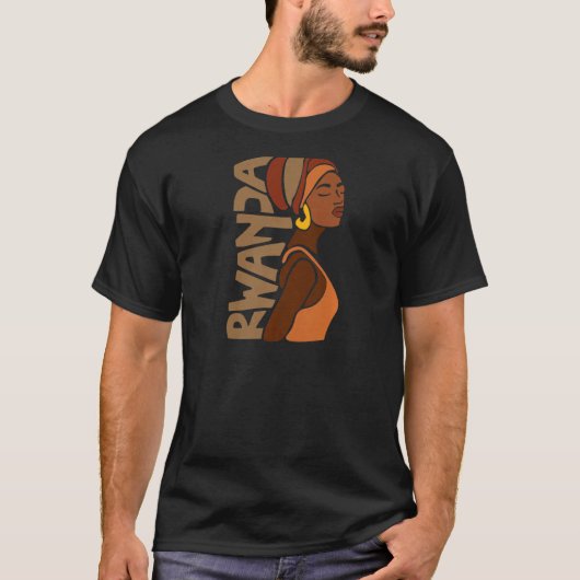 Rwanda Rwandan African Heritage Traditional Ethnic T-shirt (Voorkant)