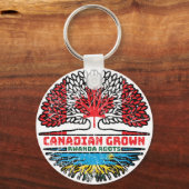 Rwanda Rwandan Canada Canada Tree Roots Flag Sleutelhanger (Achterkant)