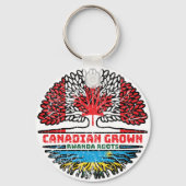 Rwanda Rwandan Canada Canada Tree Roots Flag Sleutelhanger (Achterkant)