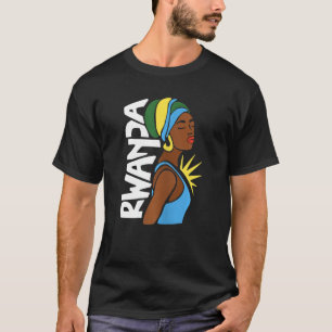 Rwanda Rwandese vlag Afrika kaart etnische erfgoed T-shirt