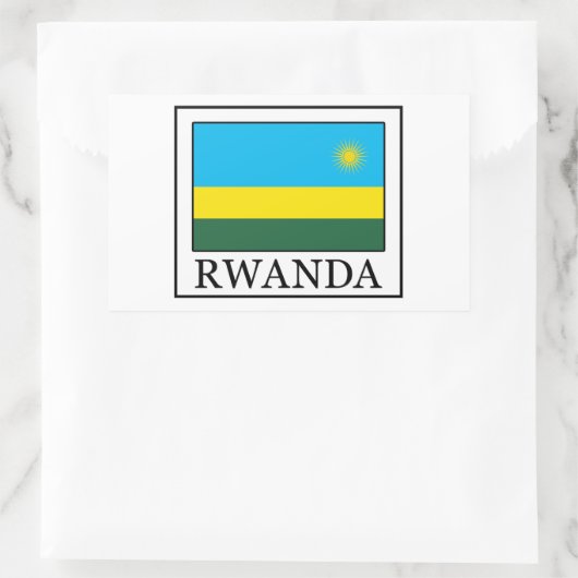 Rwanda-sticker Rechthoekige Sticker (Tas)