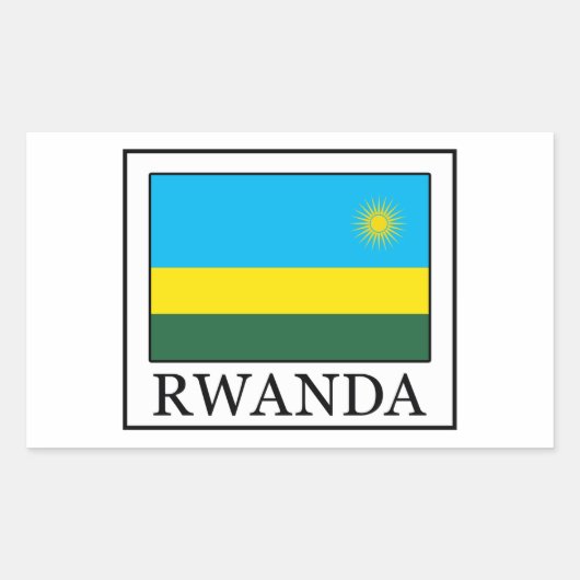 Rwanda-sticker Rechthoekige Sticker (Voorkant)