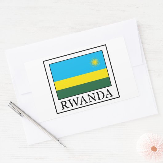 Rwanda-sticker Rechthoekige Sticker (Envelop)