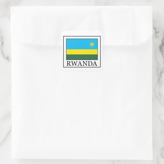 Rwanda-sticker Vierkante Sticker (Tas)
