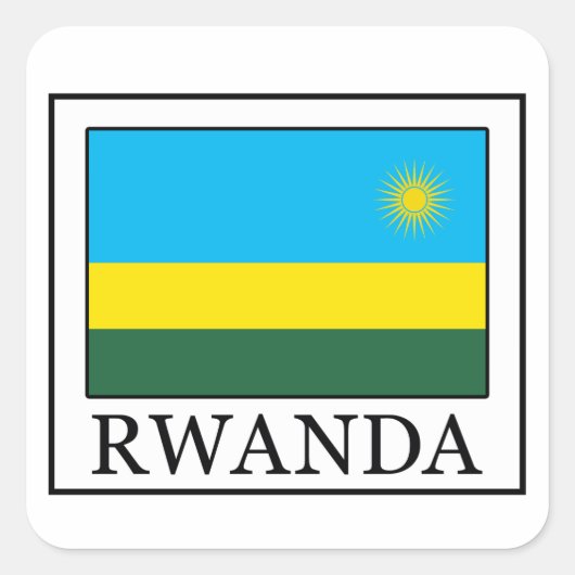 Rwanda-sticker Vierkante Sticker (Voorkant)