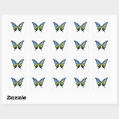 Rwanda Swallowtail Vlinder Vlag Vierkante Sticker (Vel)