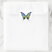 Rwanda Swallowtail Vlinder Vlag Vierkante Sticker (Tas)