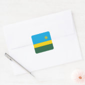 RWANDA VIERKANTE STICKER (Envelop)