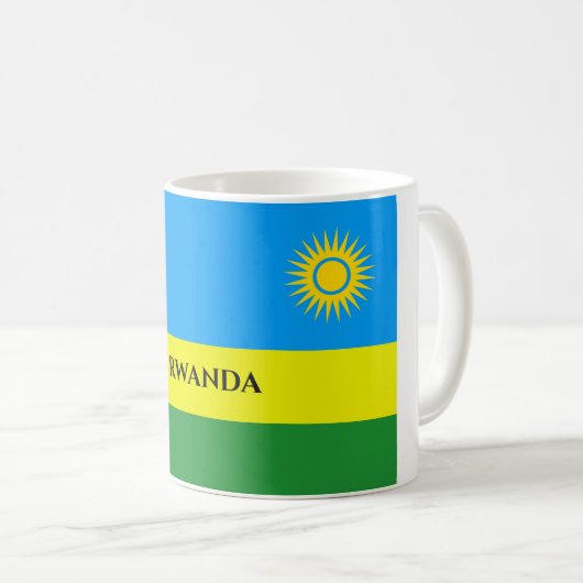 Rwanda Vlag Afrika Koffiemok (Voorkant rechts)
