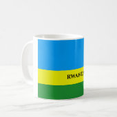 Rwanda Vlag Afrika Koffiemok (Voorkant links)
