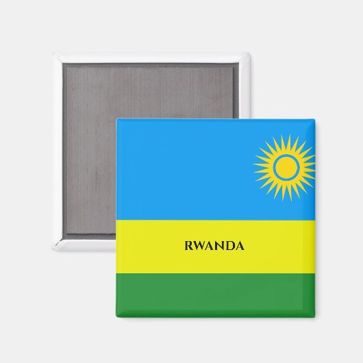 Rwanda vlag Afrika magneet (Voorkant / Achterkant)