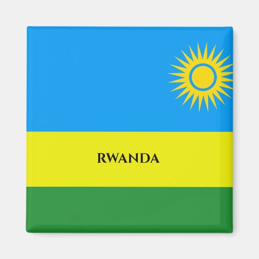 Rwanda vlag Afrika magneet (Voorkant)