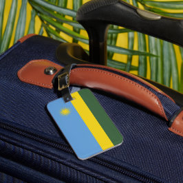 Rwanda vlag bagagelabel