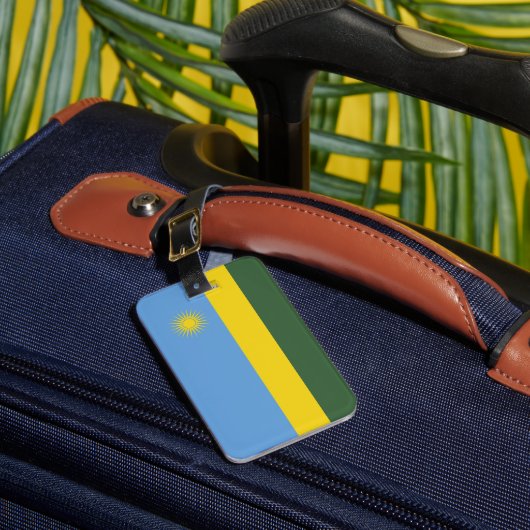 Rwanda vlag bagagelabel (Voorkant Insitu 1)