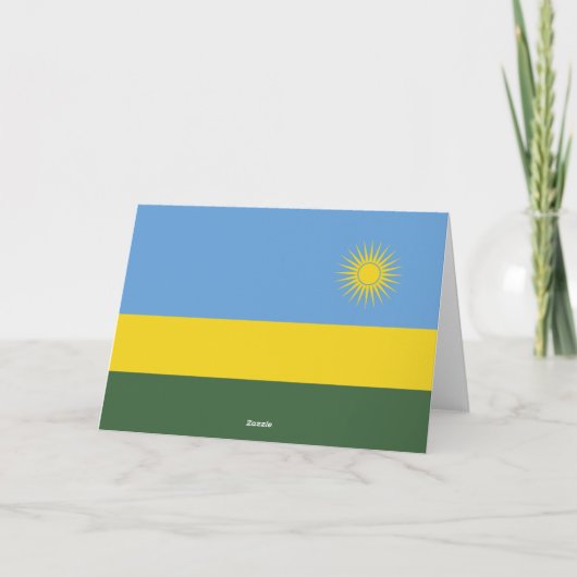 Rwanda vlag bedankkaart (Achterkant)