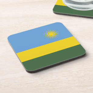Rwanda vlag bier onderzetter