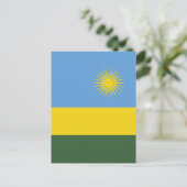 Rwanda vlag briefkaart (Staand voorkant)