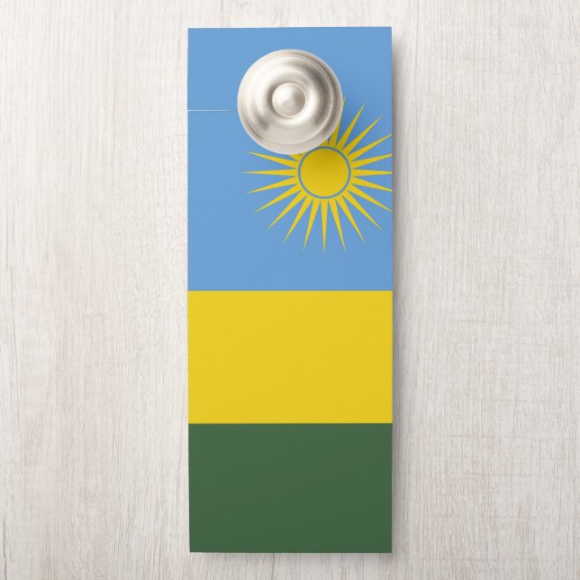 Rwanda vlag deurhanger (Op knop)