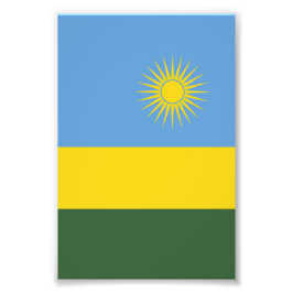 Rwanda vlag foto afdruk