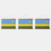 Rwanda vlag hangend wandkleed (Driedubbel)