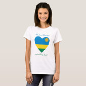 Rwanda Vlag Hartendief T-Shirt (Voorkant volledig)