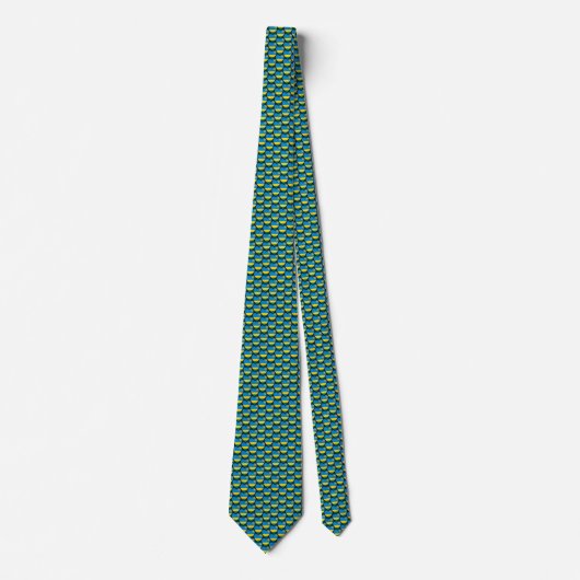 Rwanda Vlag Hartjes Stropdas (Voorkant)