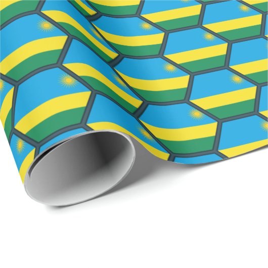 Rwanda Vlag Honeycomb Wrapping Paper Cadeaupapier (Rol Hoek)