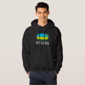 Rwanda vlag Ik hou van Rwanda Hoodie (Voorkant volledig)