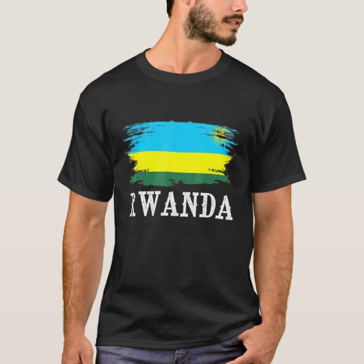 Rwanda vlag Ik hou van Rwanda T-shirt (Voorkant)