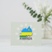 Rwanda Vlag Kaart 2.0 (Staand voorkant)