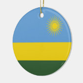 Rwanda vlag keramisch ornament (Links)