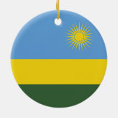 Rwanda vlag keramisch ornament (Achterkant)