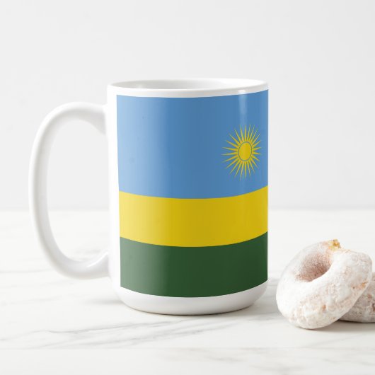 Rwanda vlag koffiemok (Met donut)