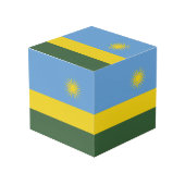 Rwanda vlag kubus (Voorkant hoekig)
