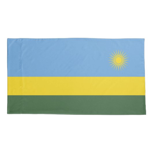 Rwanda vlag kussensloop (Achterkant)