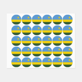 Rwanda vlag labels