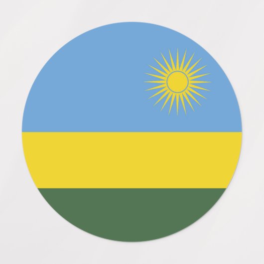 Rwanda vlag labels (Design 2)