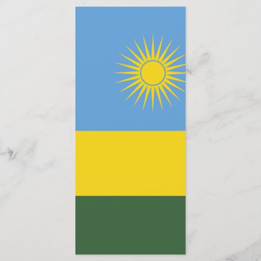 Rwanda vlag menu (Achterkant)